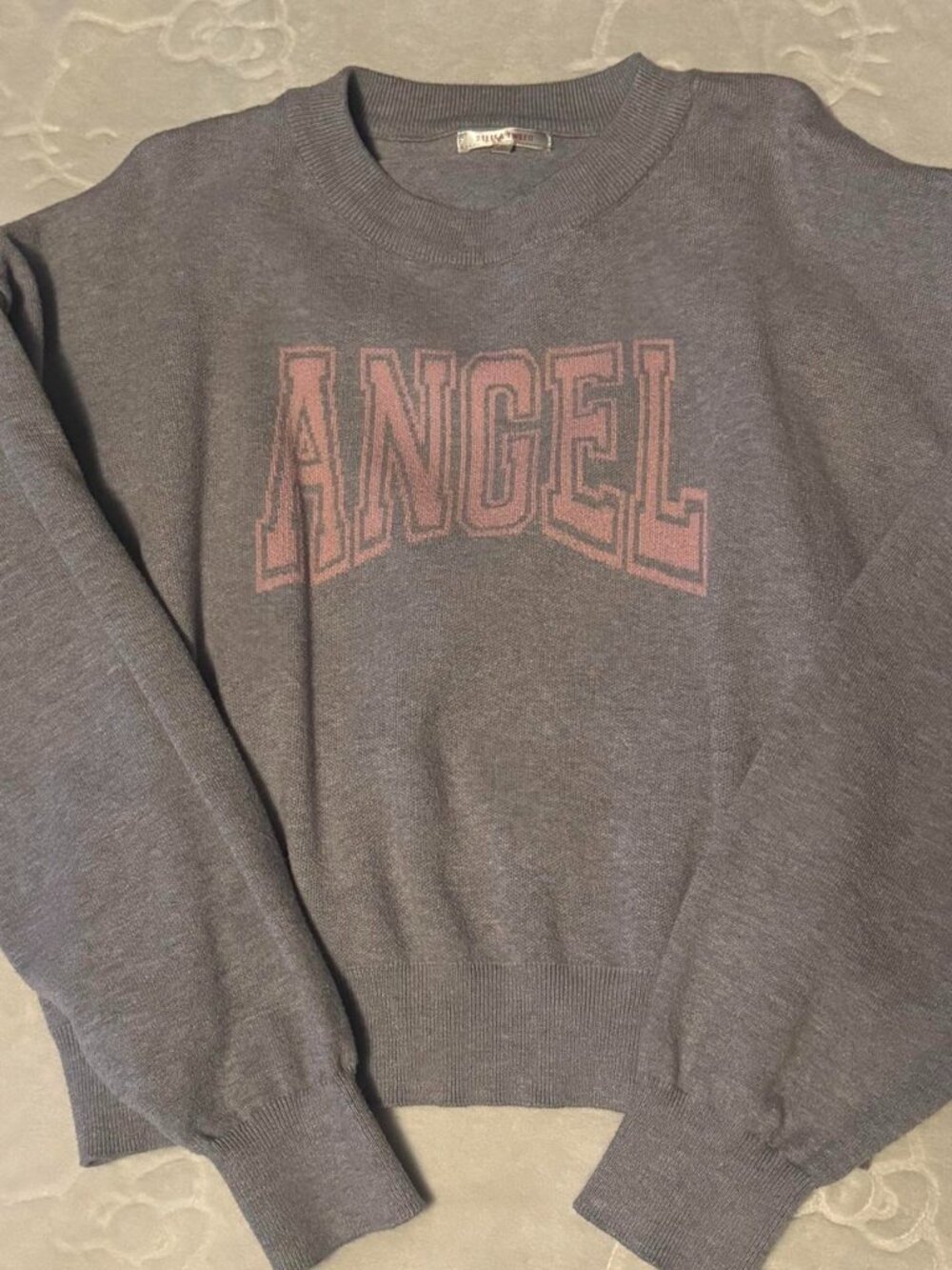 Stella Tweed Angel Grey Sweater